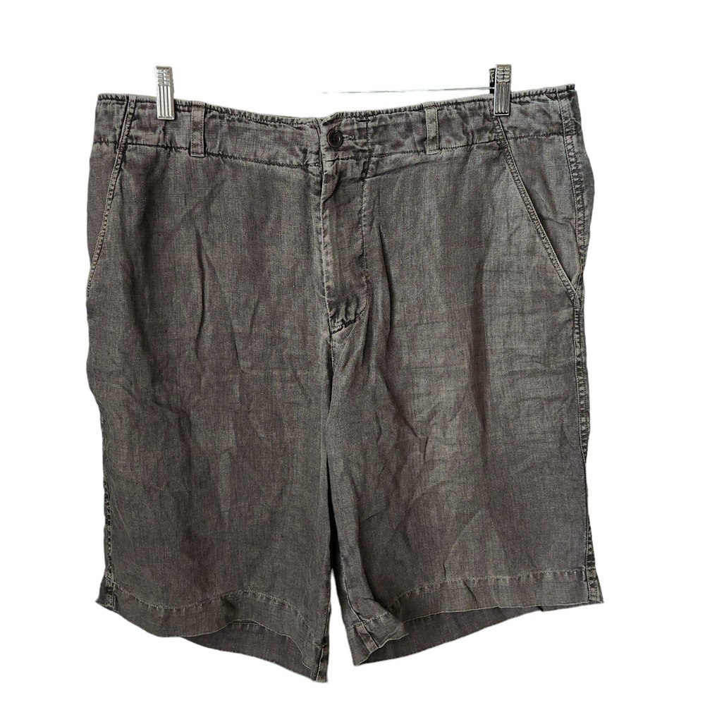 Orvis 100% Linen Shorts Men's 38‎ Lightweight Breathable Brown Beach 11" Inseam